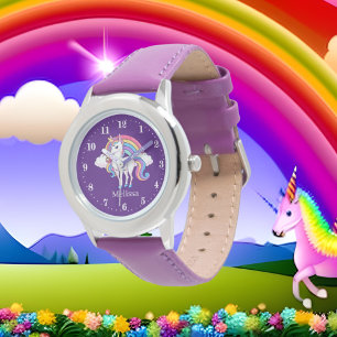 Montre imaginaire mignon licorne ajouter nom Watch