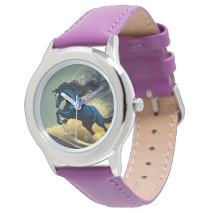 Montre Imaginaire noir Stallion dans le désert