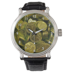 Montre Immense Pile de pièces d'or remplies de chocolat
