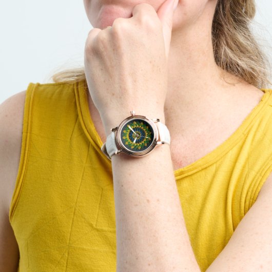 Montre Imperial Solar Leaf Mandala Luxury Keychain (Poignet)