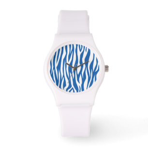 Montre Impression Denim Blue Zebra