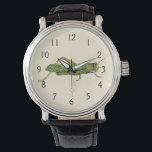 Montre Impression encadrée de sauterelles vertes<br><div class="desc">Cette impression bordée de chaux présente une sauterelle verte sur un arrière - plan crème. Un original de Vision Studio,  cela ferait un grand cadeau pour l'insecte ou amoureux de la nature dans votre vie!</div>