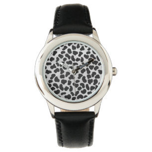 Montre Impression noire et blanche dalmate