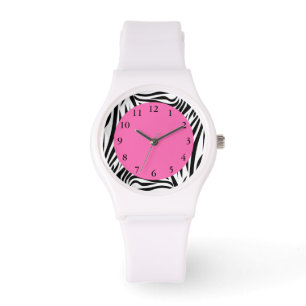 Montre Impression Zèbre noir et blanc