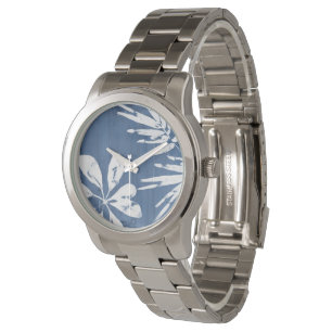 Montre Impressions tropicales Indigo - Verdure tropicale