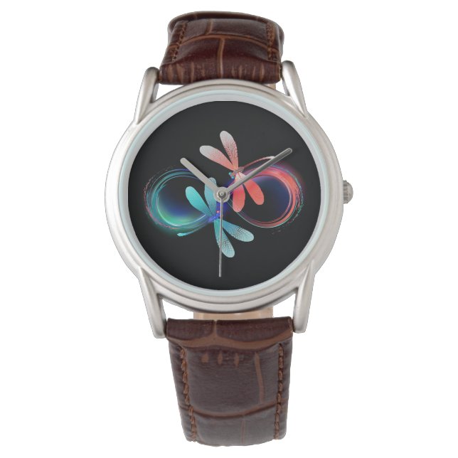 Montre Infini avec des libellules lumineuses (devant)