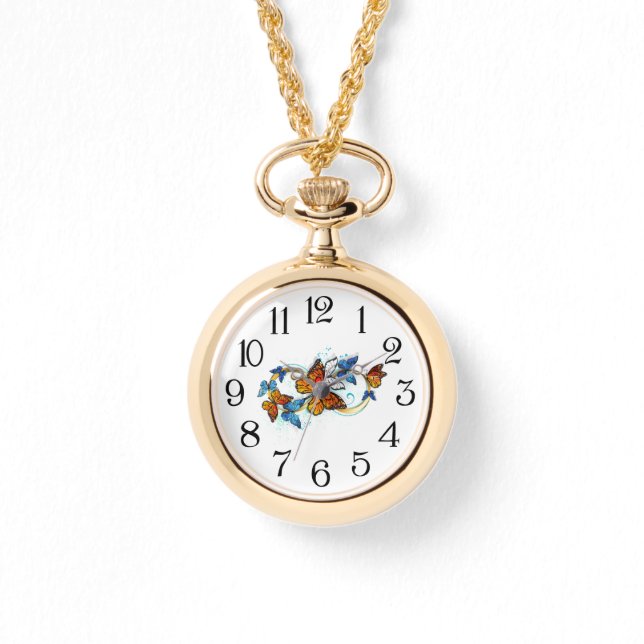 Montre Infinité de papillons monarques (Recto)