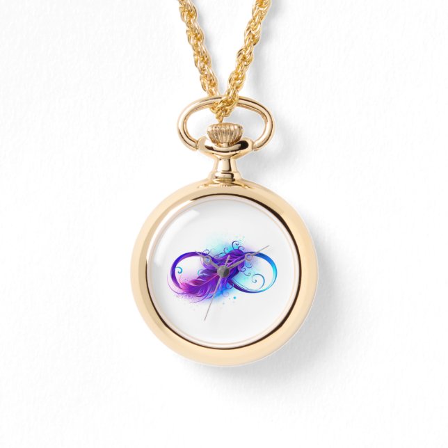 Montre Infinity with purple feather (Recto)