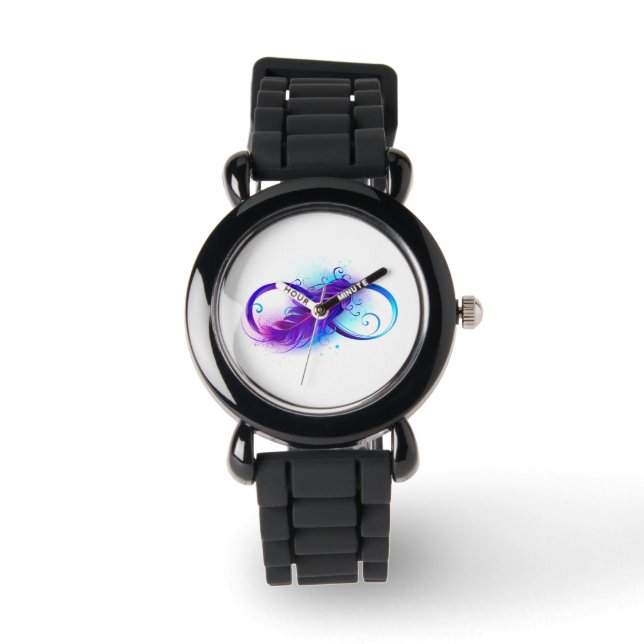 Montre Infinity with purple feather (Recto)