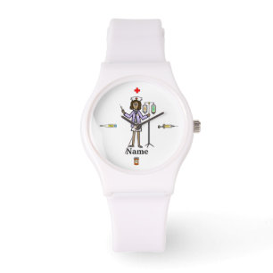 Montre Infirmière avec Sacs IV et seringue