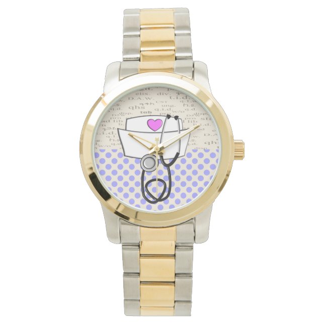 Montre Infirmière de surveillance Casquette et stéthoscop (devant)