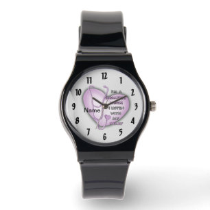 Montre Infirmière gériatrique du coeur pourpre