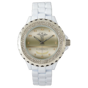 Montre Infirmières chics du symbole RN de caducée