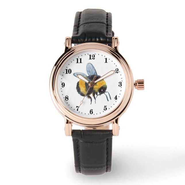 Montre insecte mignon amoureux des abeilles (Recto)