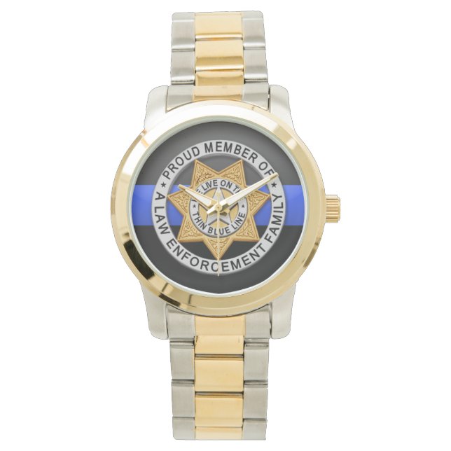 Montre Insigne de ligne bleue mince (devant)