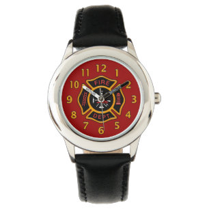 Montre Insigne du service d'incendie Rouge