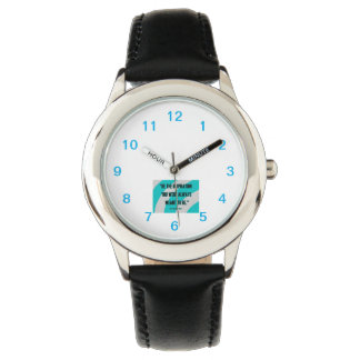 Montre Inspiration Kid's Black Leather Strap Watch
