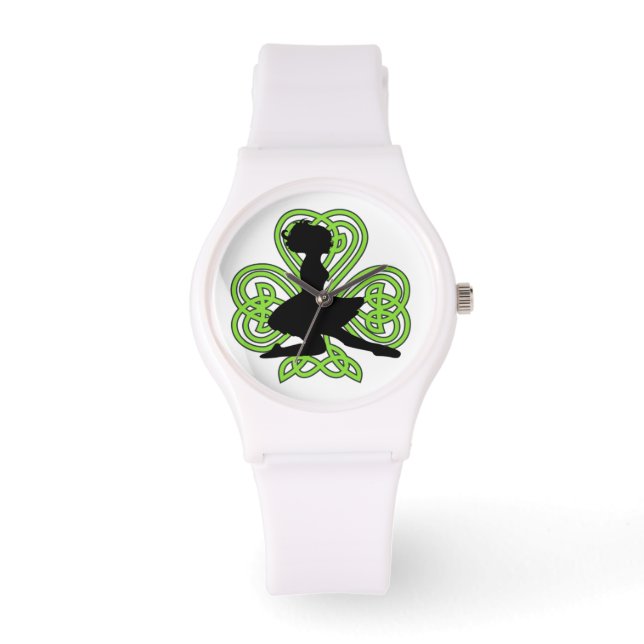 Montre Irish Dancing Shamrock Celtic Knot Watch (Recto)