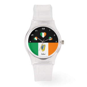 Montre Irish Flag watch, Coeurs, Irlande /sports