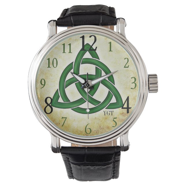 Montre Irish Green Celtic Knot (devant)