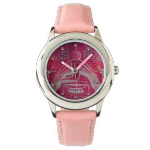 Montre ISIS, déesse égyptienne Hiéroglyphes antiques rose
