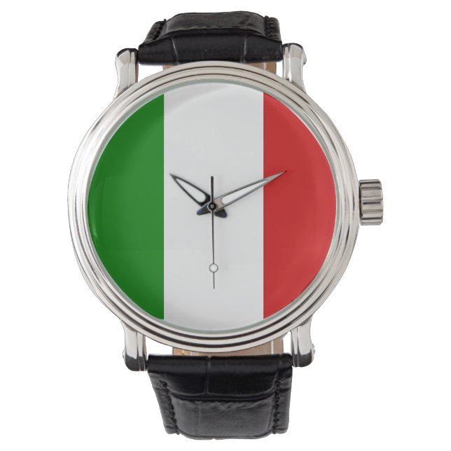 Montre Italie Watch - Le Drapeau de l'Italie (devant)