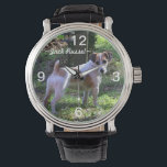 Montre Jack Russel Chien Watch<br><div class="desc">Photo d'un chien de Jack Russel mignon, affichée sur une montre.</div>