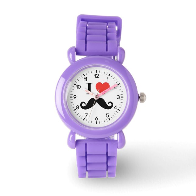 Montre j'adore la moustache (Recto)