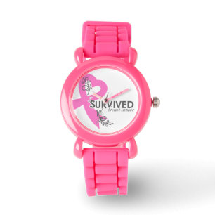 Montre J'ai survécu au cancer du sein