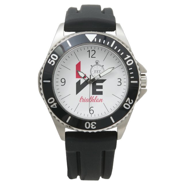 Montre J'aime le triathlon (devant)