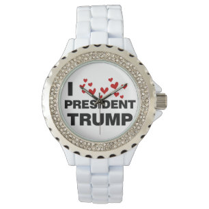 Montre J'aime les coeurs du président Trump