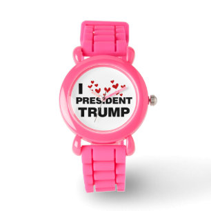 Montre J'aime les coeurs du président Trump