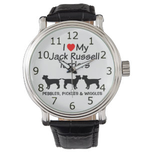 Montre J'Aime Mes Chiens Trois Jack Russell Terrier