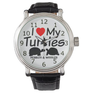 Montre J'Aime Mes DEUX Tortues