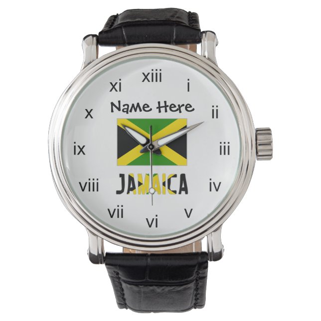 Montre Jamaica and Jamaican Flag with Your Name (devant)