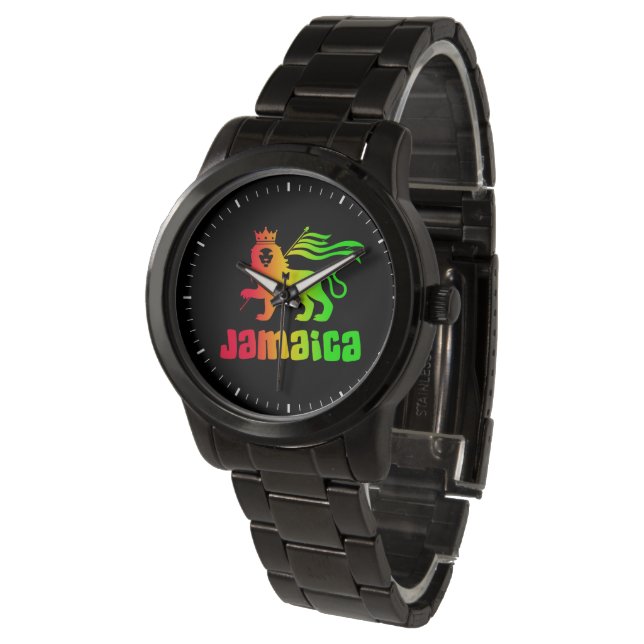 Montre Jamaïque Rasta Lion (Incliné)