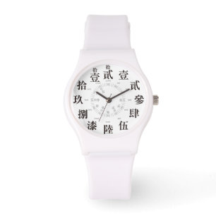 Montre Japon style vieux kanji difficile [visage blanc]