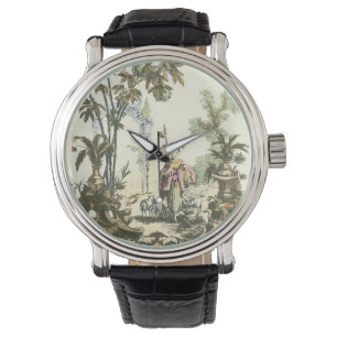 Montre Jardin asiatique avec femme et animaux