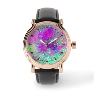 Montre JARDIN DES OMBRES PERDUES - Rose violet Aqua Blue