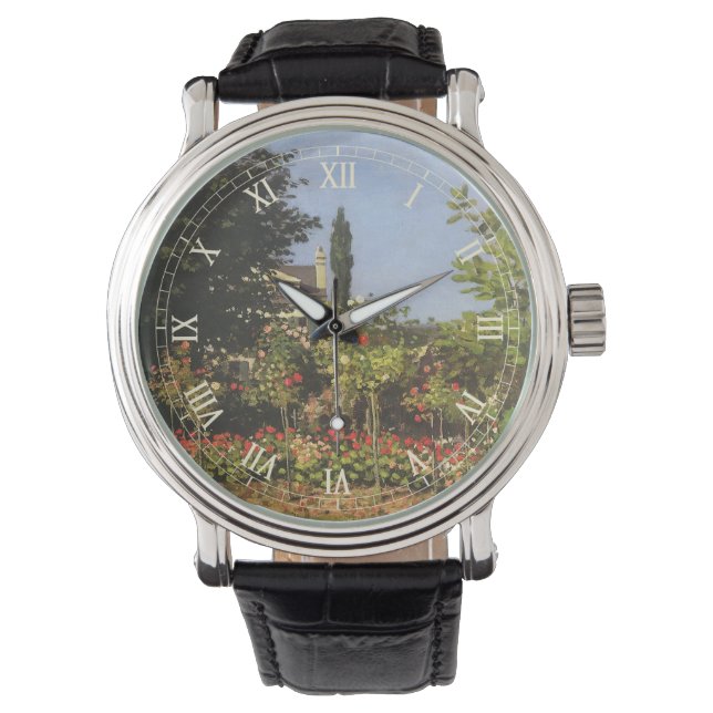 Montre Jardin fleuri à Sainte Adresse par Claude Monet (devant)