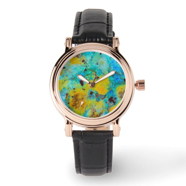 Montre Jasper Chrysocolla Bleu (Recto)