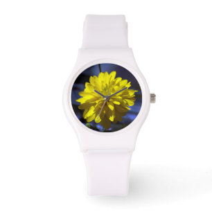 Montre Jaune sur bleu