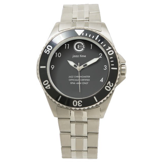 Montre Jazz Watch- homme cadran noir (devant)