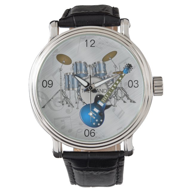 Montre JE SUIS AVEC LA BANDE DRUM Leather Watch (devant)