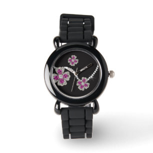 Montre Je veux porter des diamants Fleur Fête Fille