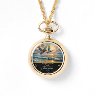 Montre Jean 3:16 Croix de la foi chrétienne avec des cana