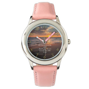 Montre Jean 3:16 L'océan de foi chrétienne avec un couche