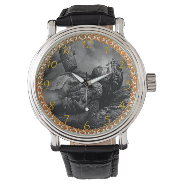 Montre Jésus a cloué la grande horloge (devant)