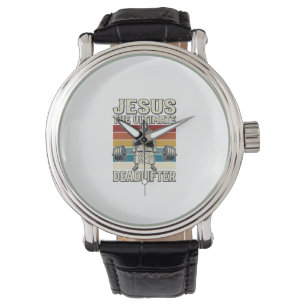 Montre Jésus Le Levreur De Poids Ultime Design Vector Vin