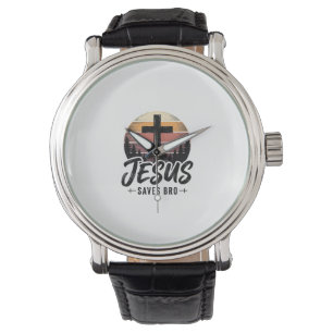 Montre Jesus Sauve Frère Vintage Chemise Croix Chrétienne